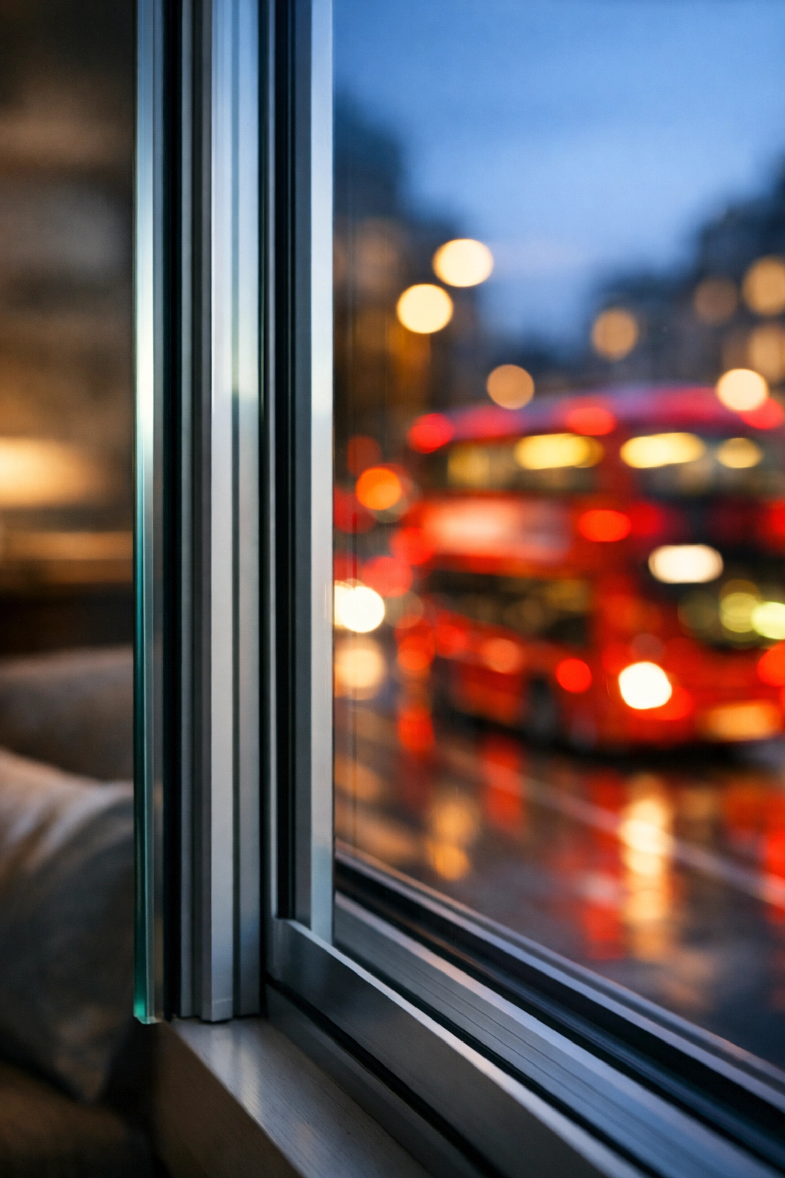 10.8mm acoustic laminate glass in secondary glazing blocking London street traffic noise