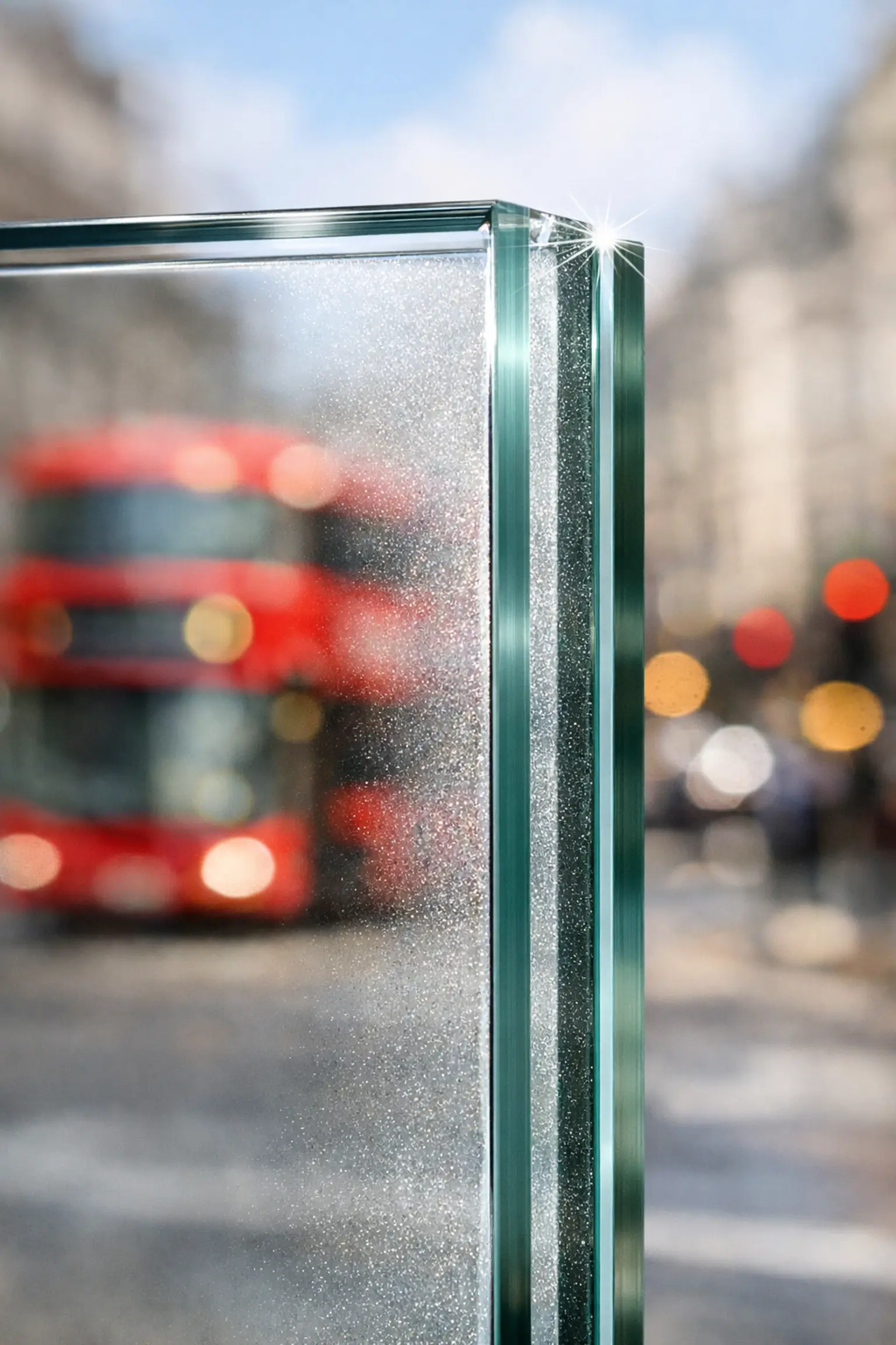 10.8mm acoustic laminate glass for secondary glazing with a sound-dampening interlayer 10.8mm acoustic laminate glass for secondary glazing with a sound-dampening interlayer