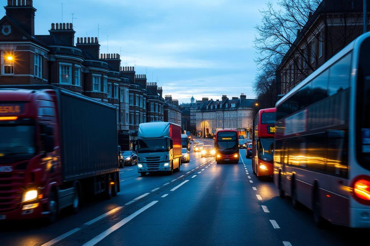 Traffic on busy road causing low-frequency noise