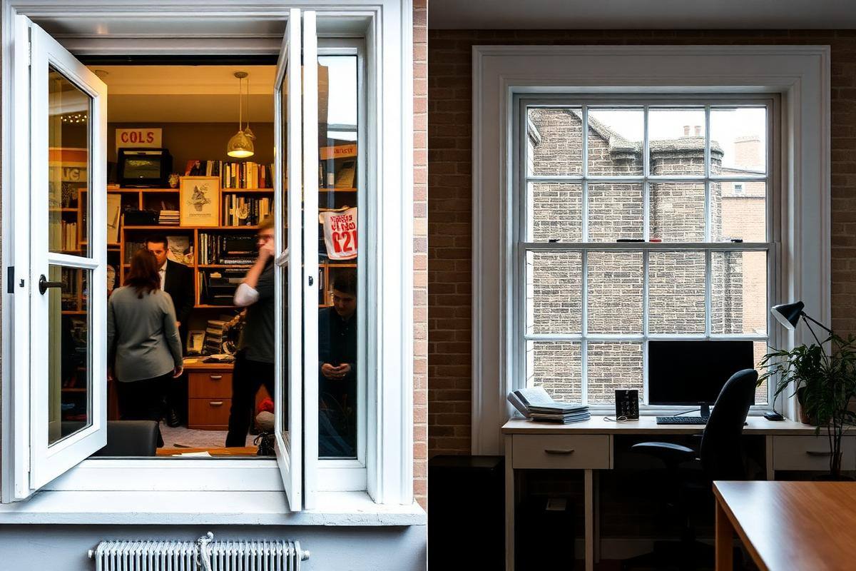 Before and after noise levels in a home office Before and after noise levels in a home office