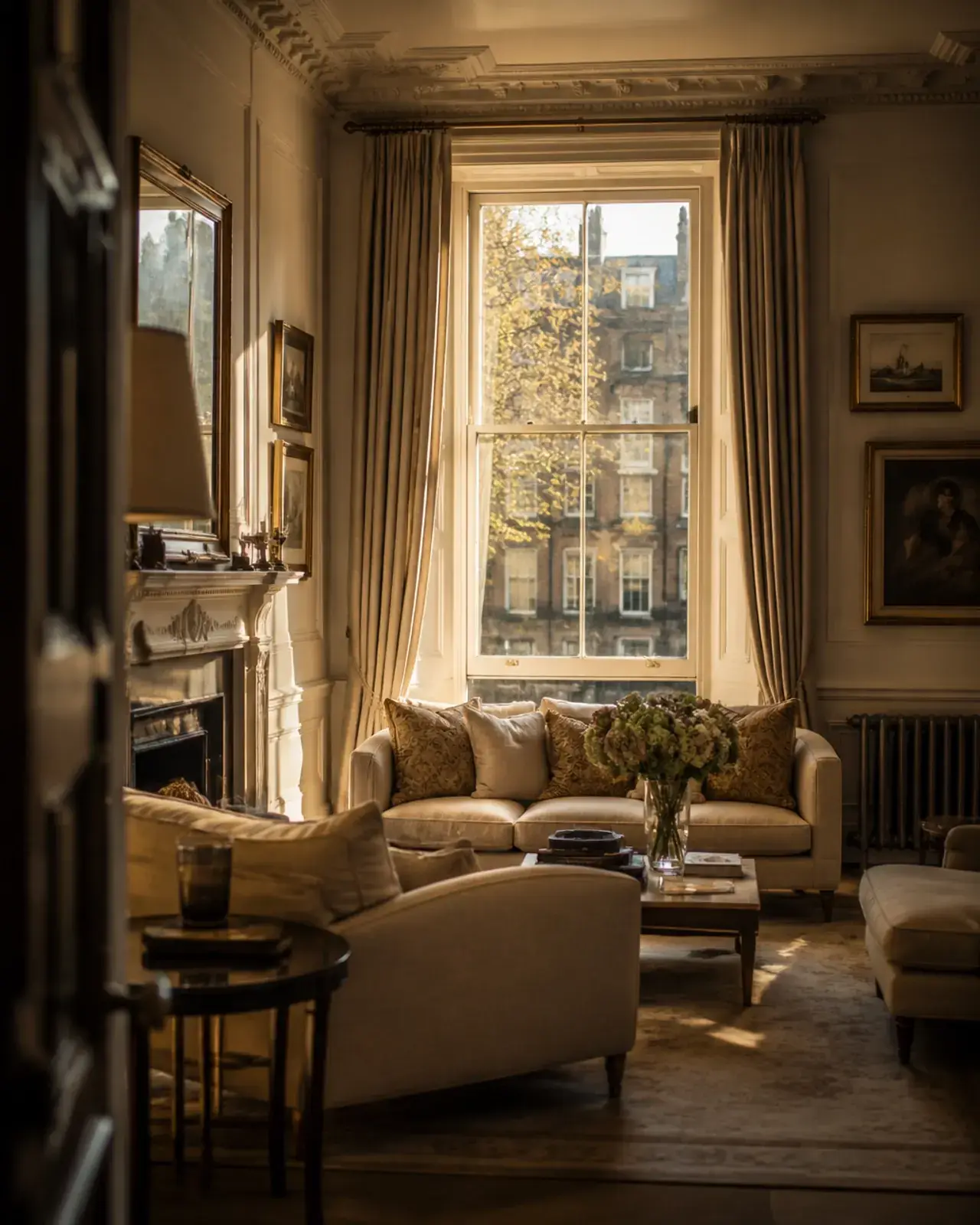 A tranquil residential interior in Kensington, demonstrating the peace achieved through acoustic glazing