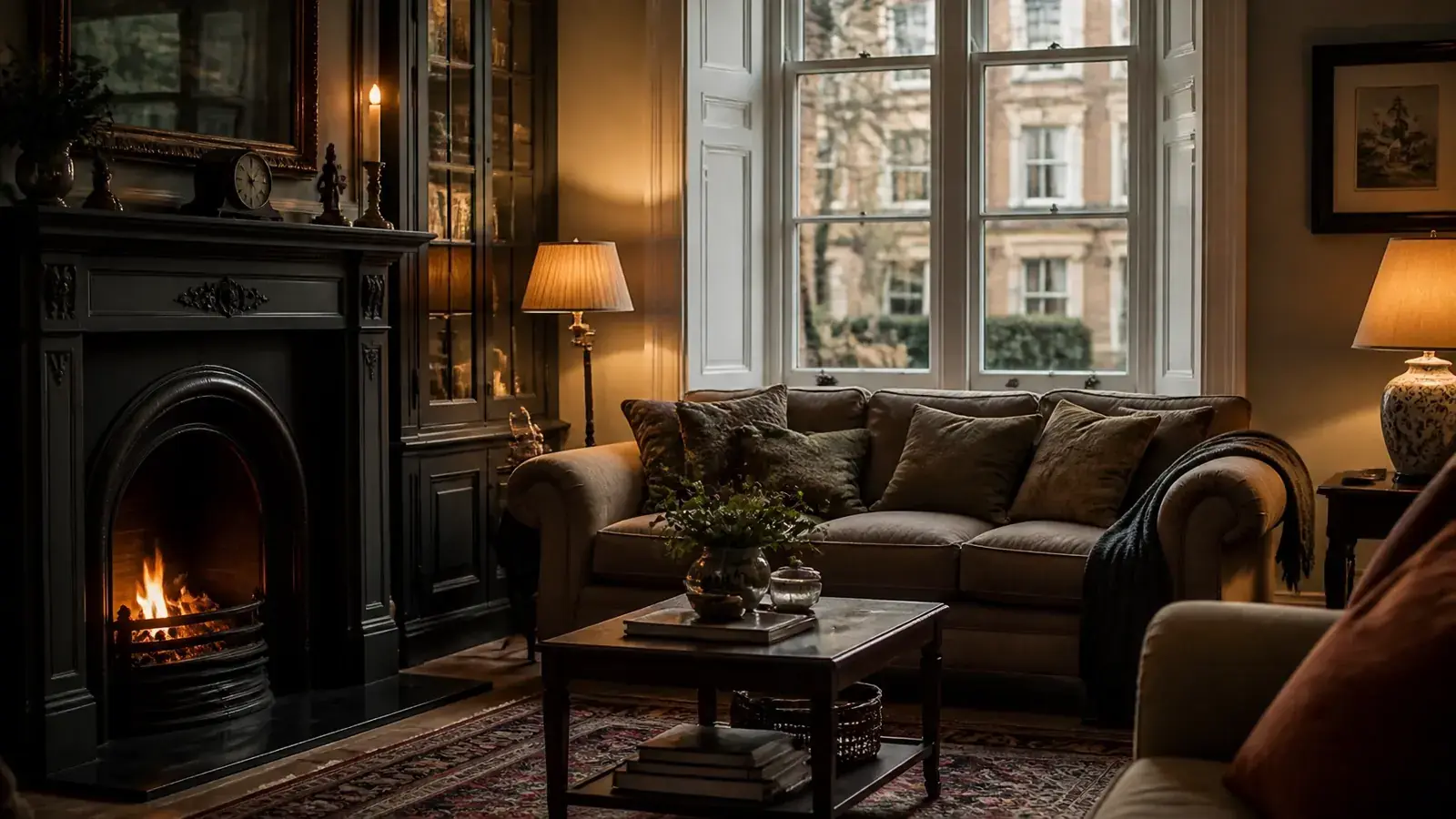 Warm thermally comfortable Edwardian living room creating a quiet heritage sanctuary