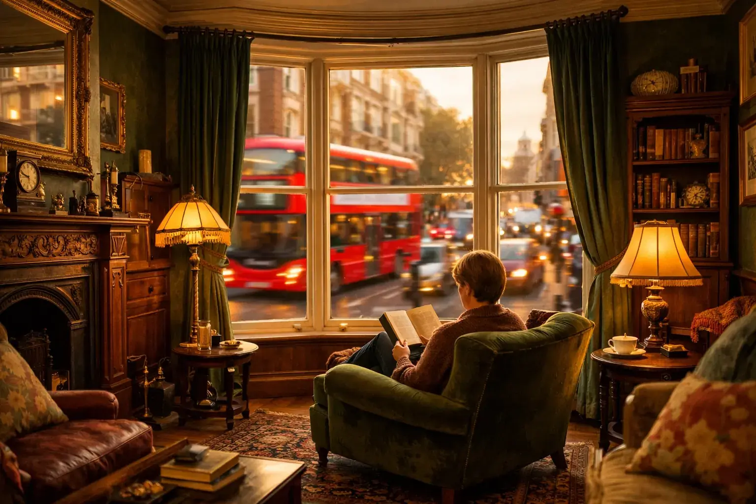 Acoustic secondary glazing provides soundproofing and warmth in a quiet Victorian living room. Acoustic secondary glazing provides soundproofing and warmth in a quiet Victorian living room.
