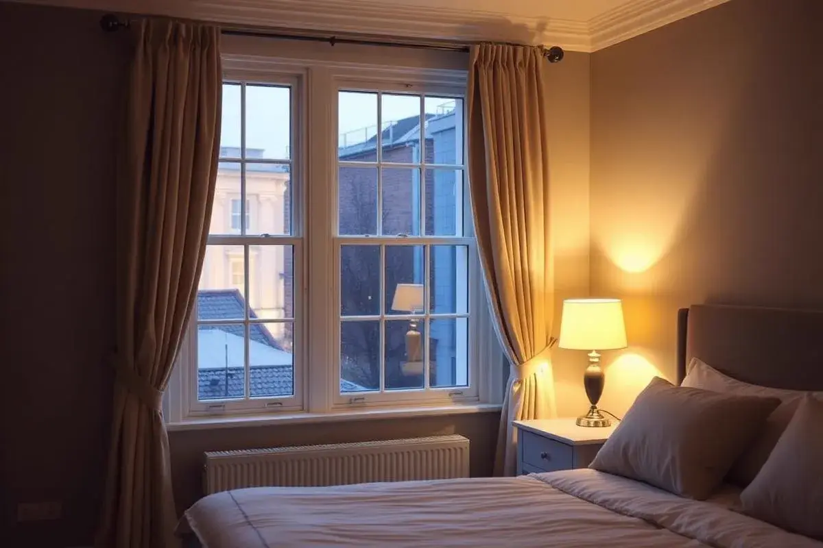 London flat above busy nightlife venue with acoustic secondary glazing for bass noise reduction