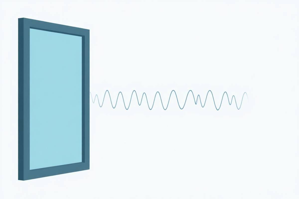 Diagram showing how secondary glazing blocks sound waves Diagram showing how secondary glazing blocks sound waves