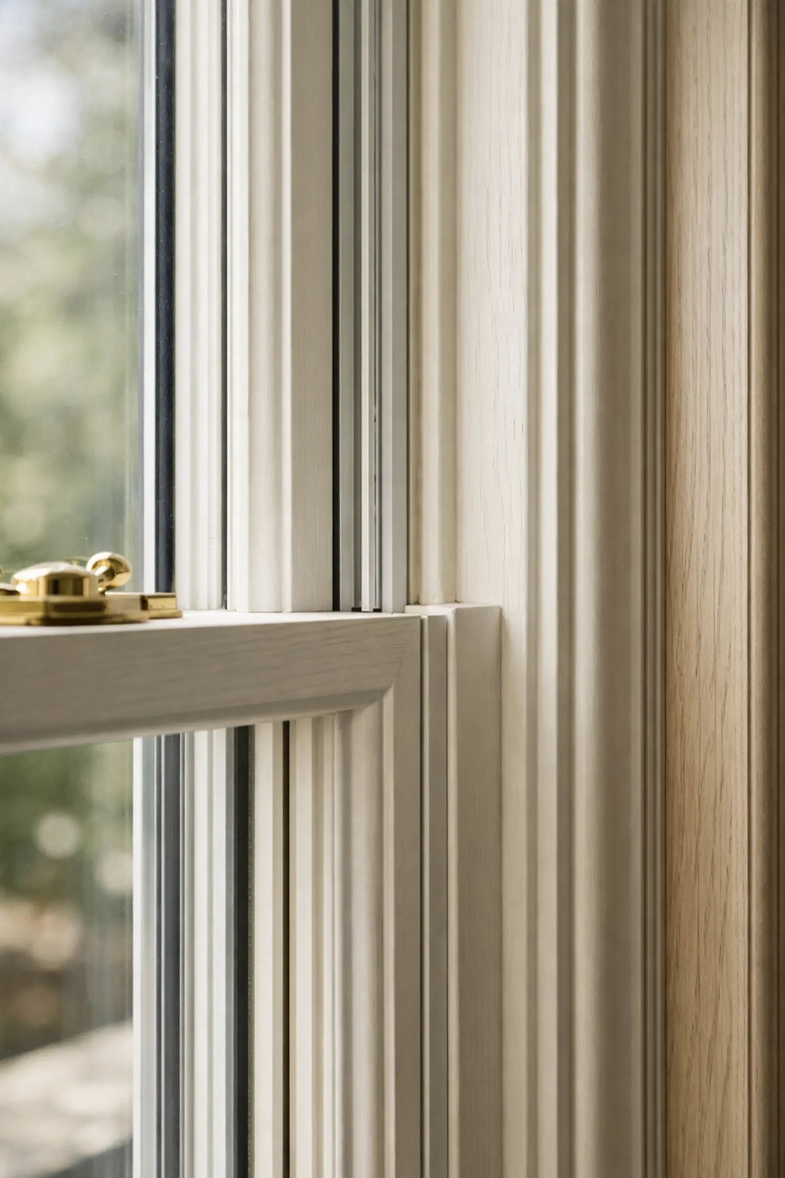 Slim secondary glazing installed on period window frame in Hampstead